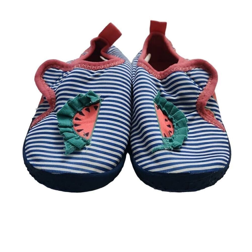 Lily & Dan Girls Size 9/10 Blue White Pink Watermelon Water Shoes